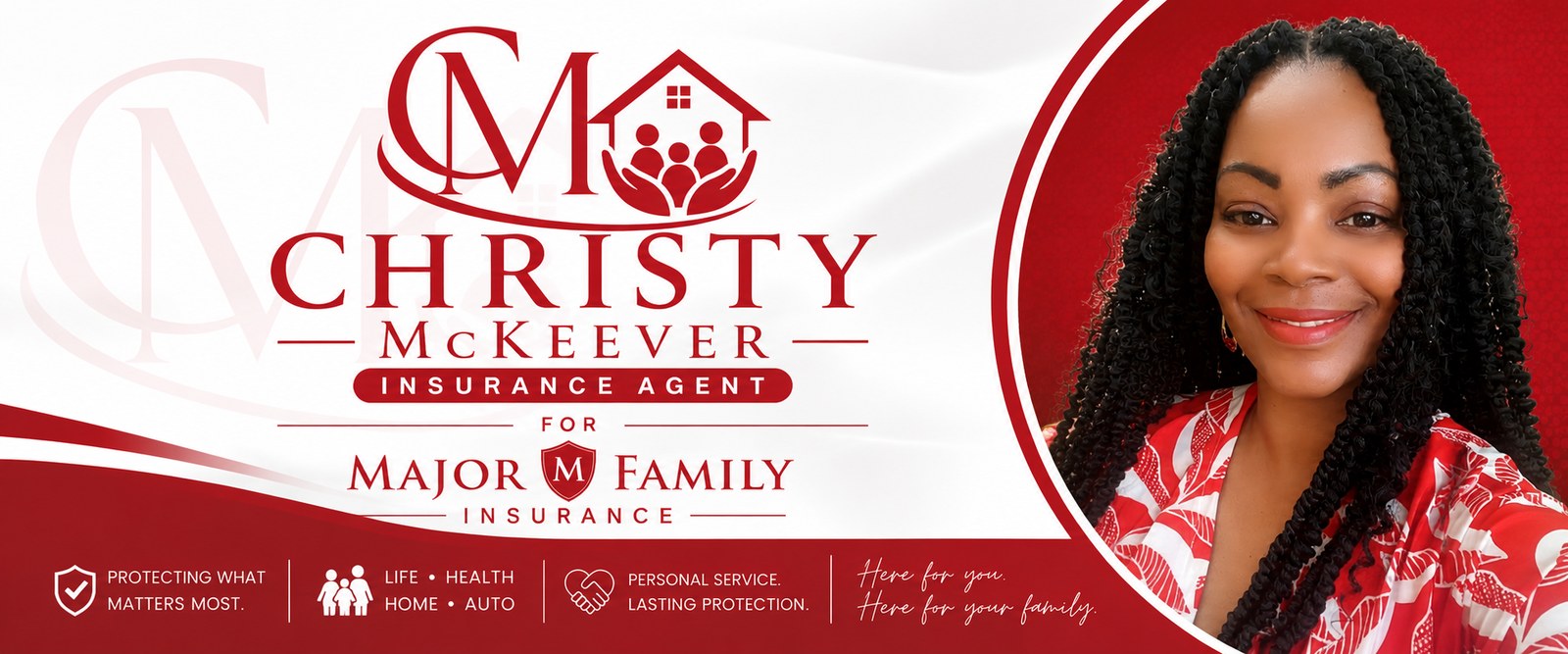 Christy McKeever, Insurance Agent for Major Family Insurance — Life, Health, Home and Auto. Protecting what matters most.